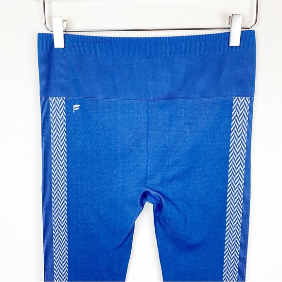 Fabletics | Seamless High Waisted Legging Blue Chevron Check - Picture 7 of 8